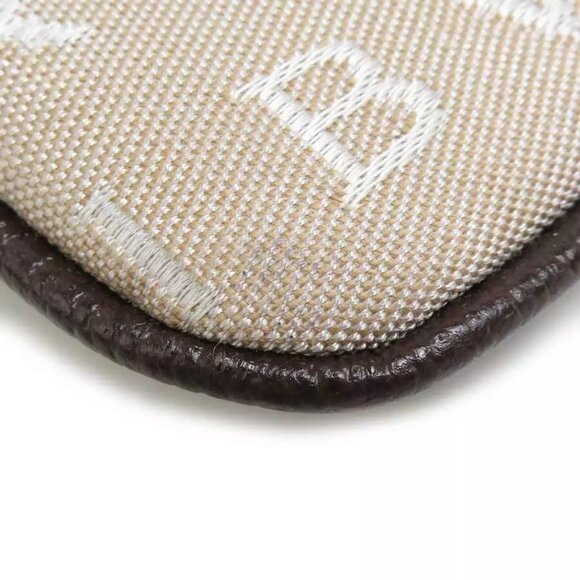 Auth BVLGARI Charm Greige/White/Brown Canvas/Leather/Silvertone - e59982a - Picture 7 of 8